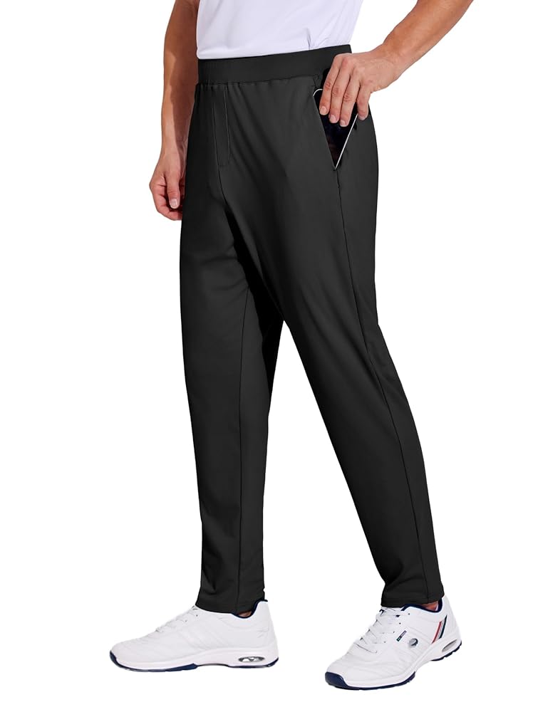 PINSPARK Men's Golf Pants Stretch Lightweight Quick Dry